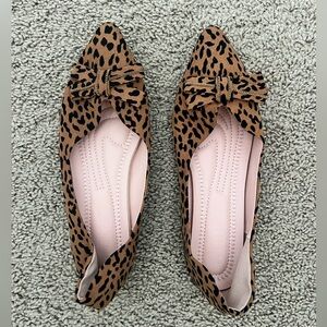Leopard Print Bow Flats
